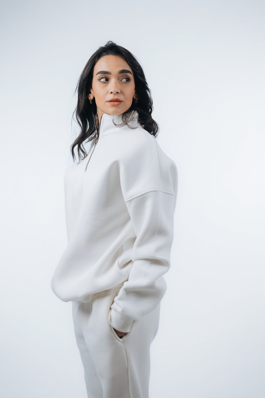 Oversized Unisex Half-Zipper