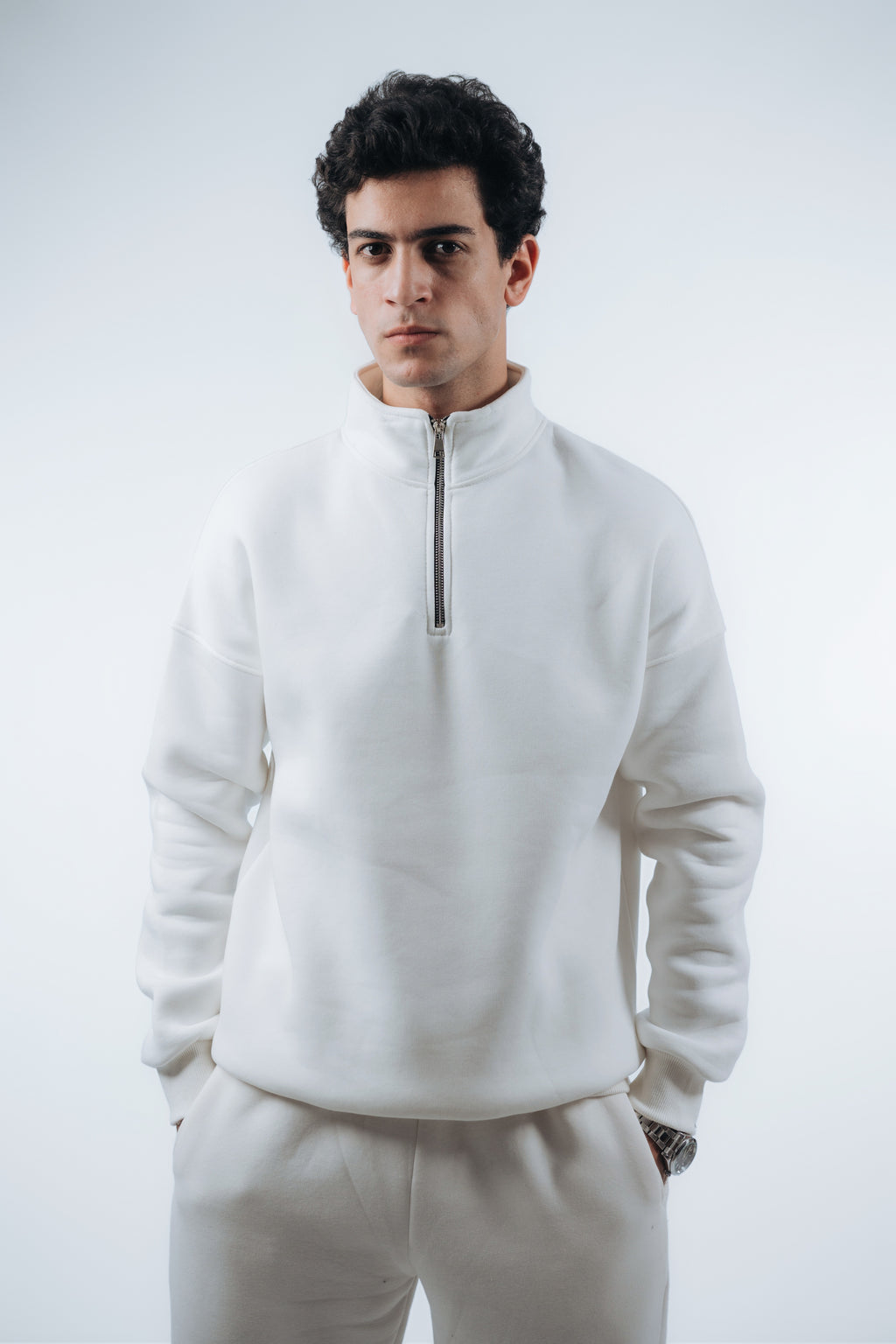 Oversized Unisex Half-Zipper