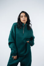 Oversized Unisex Half-Zipper