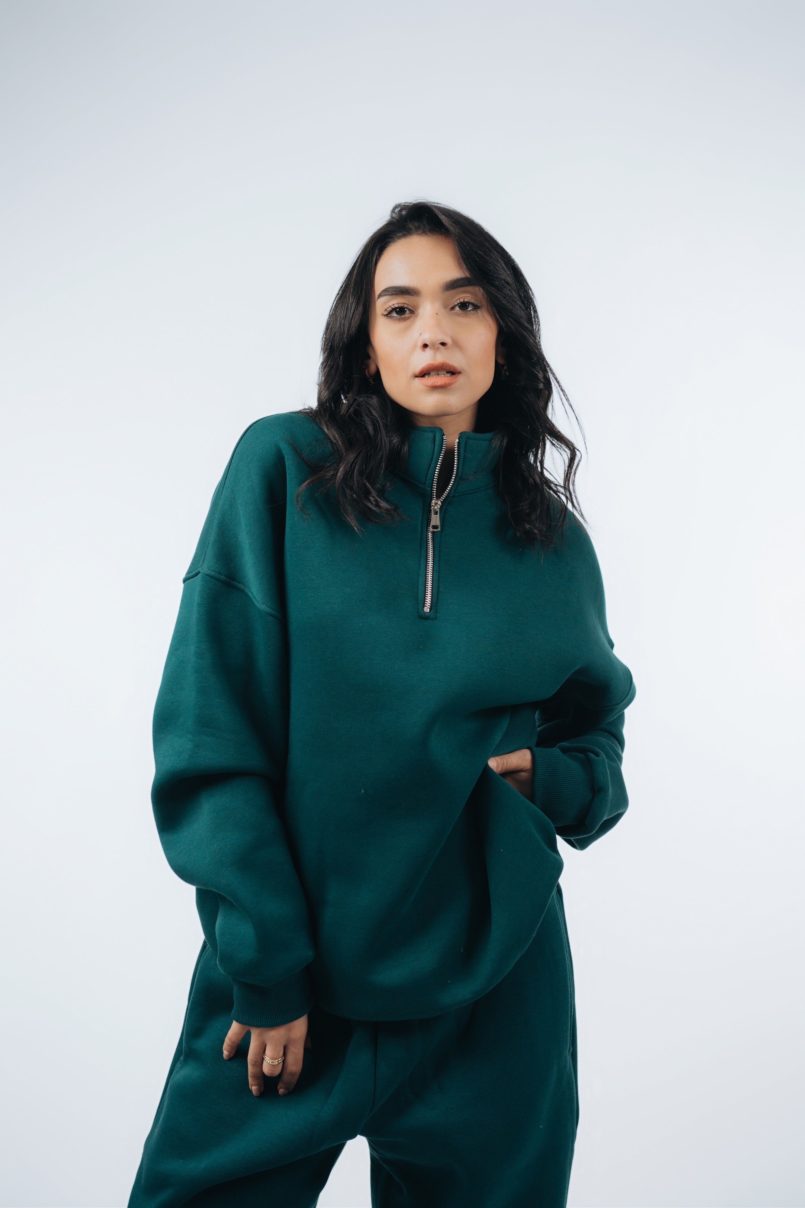 Oversized Unisex Half-Zipper