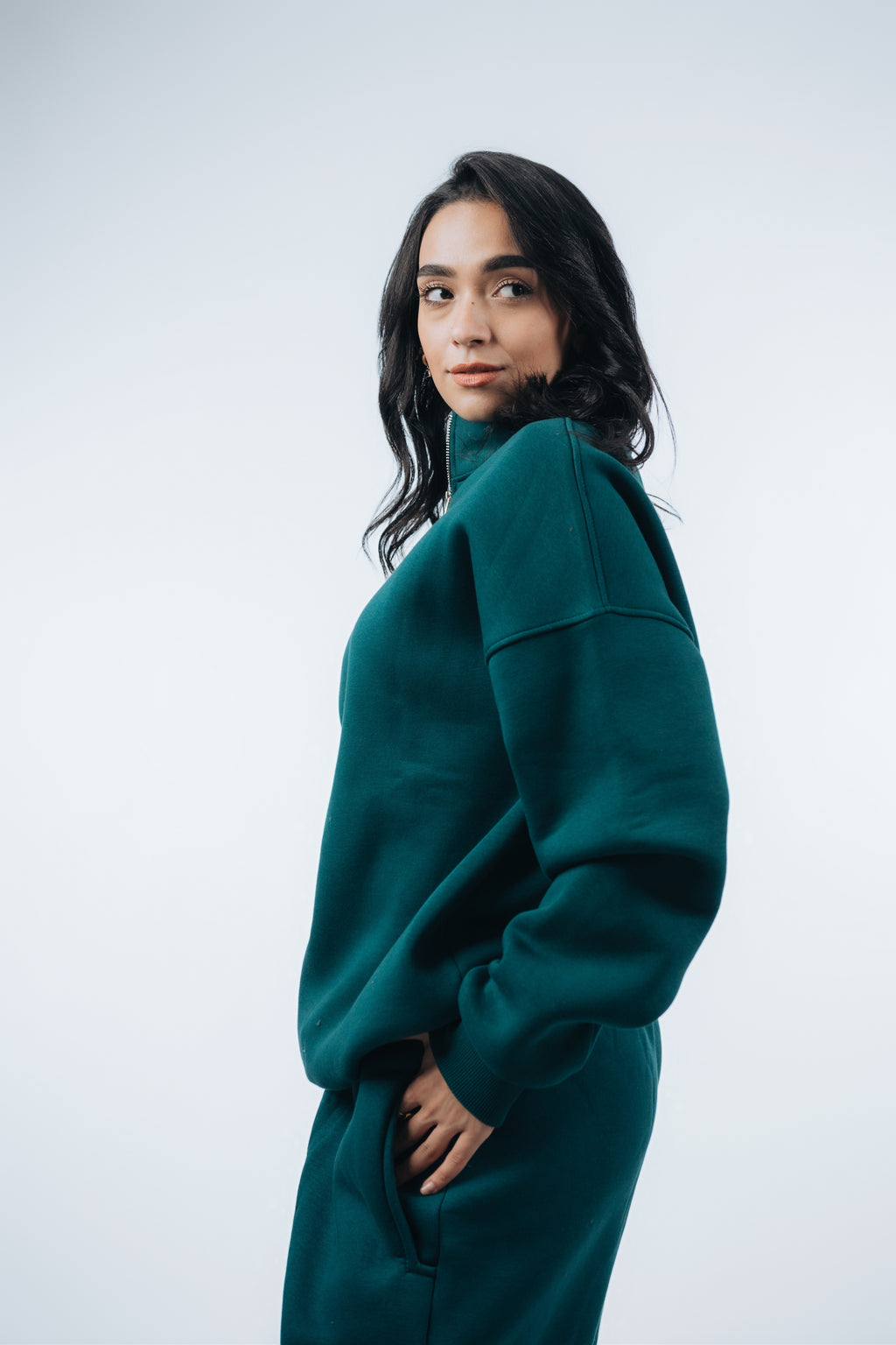 Oversized Unisex Half-Zipper