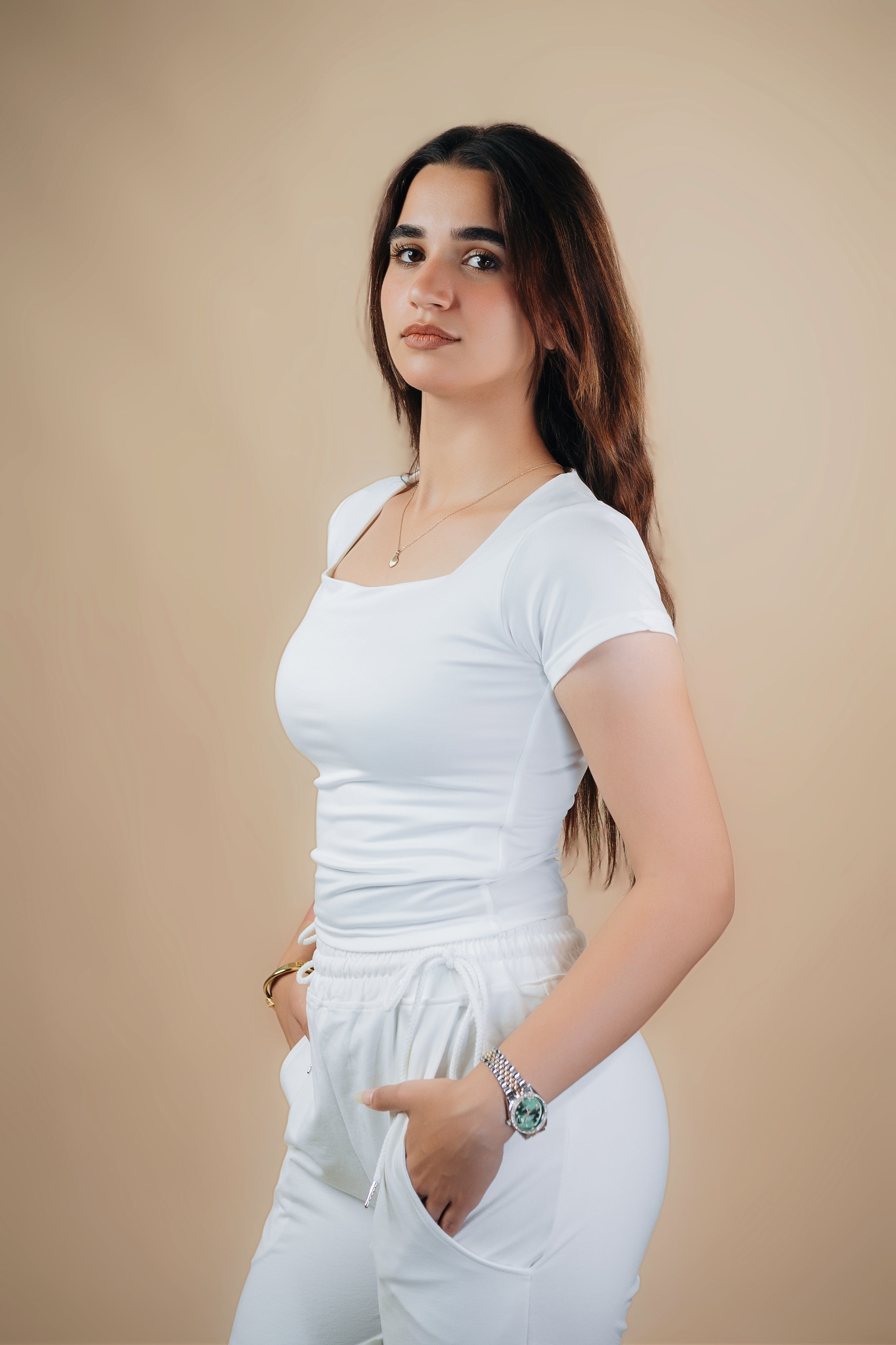 SQUARE NECK SHORT SLEEVE