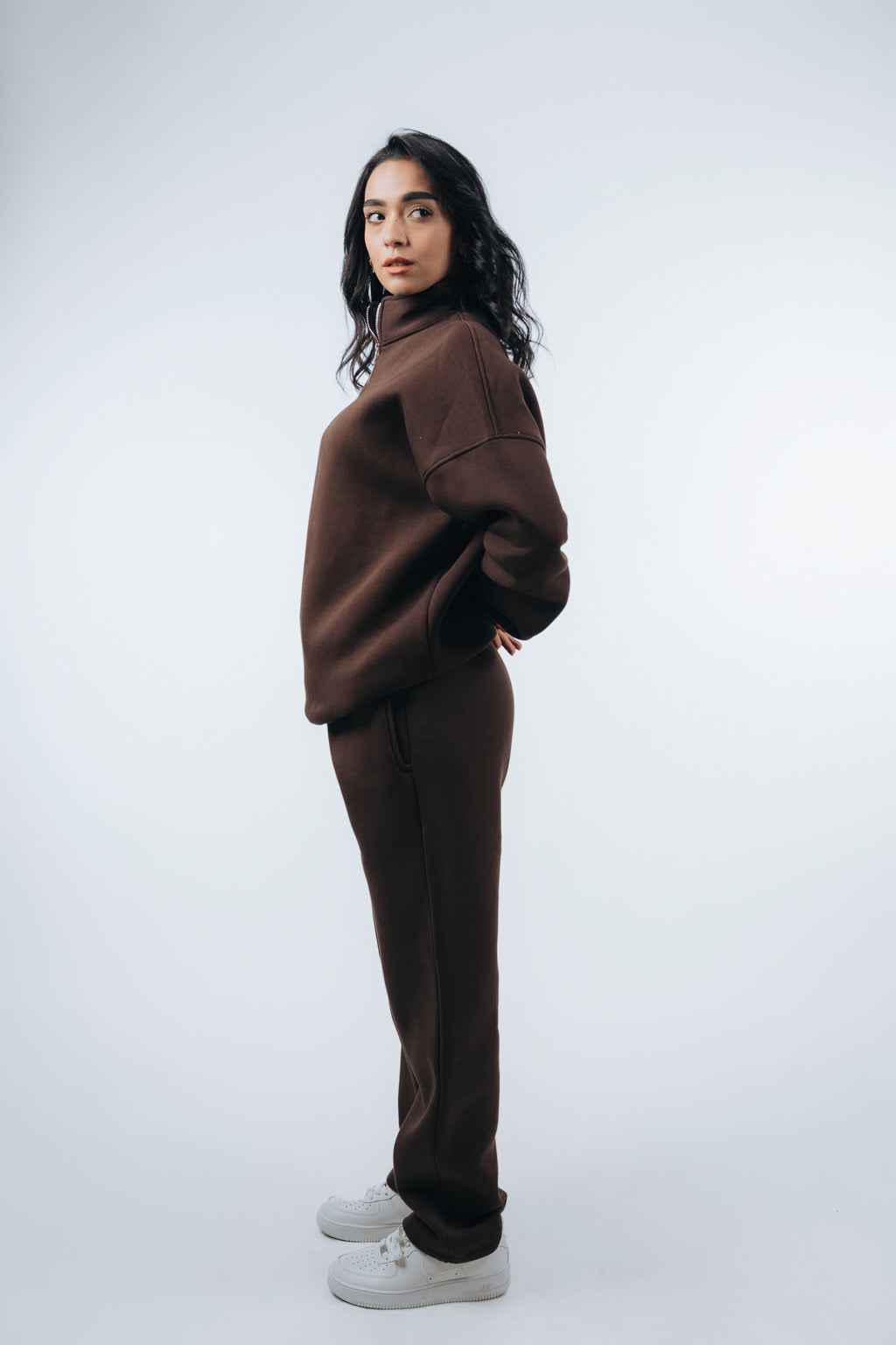 (Set) Oversize Unisex Half-Zipper