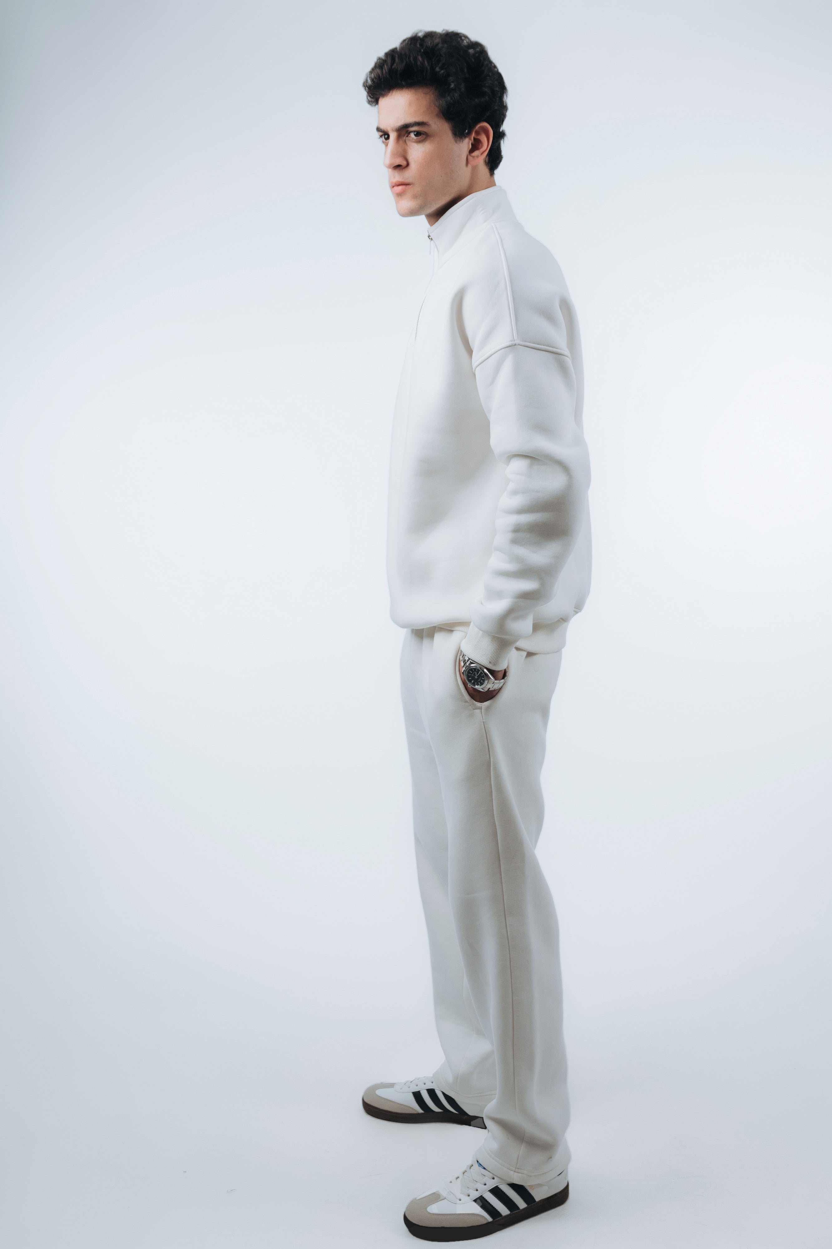 (Set) Oversize Unisex Half-Zipper