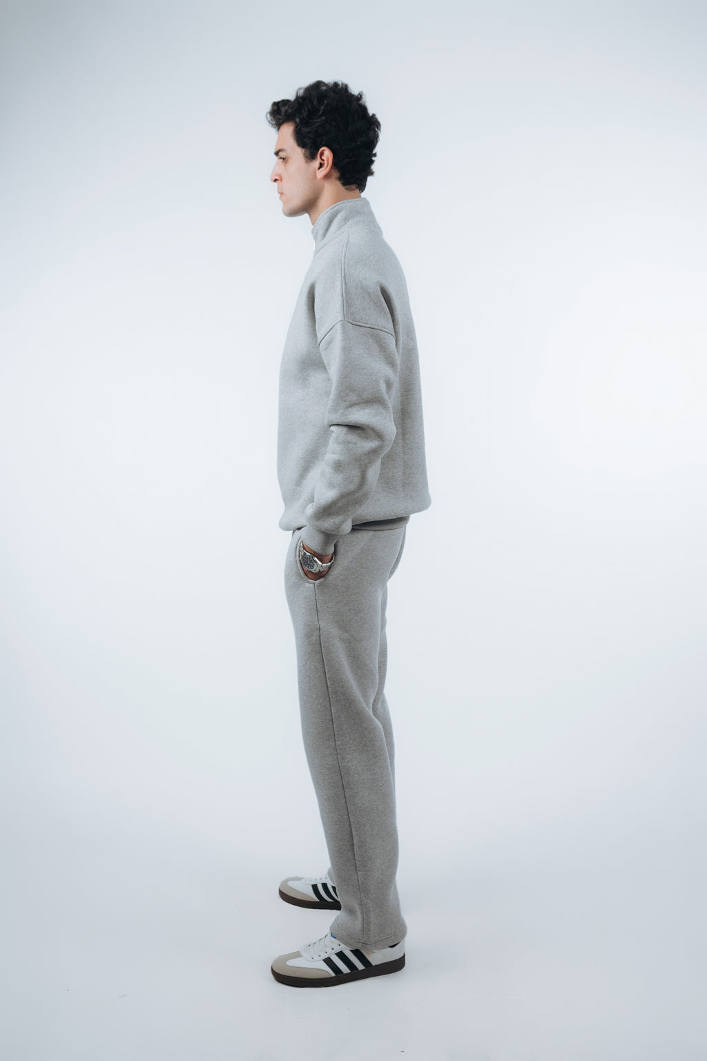 (Set) Oversize Unisex Half-Zipper