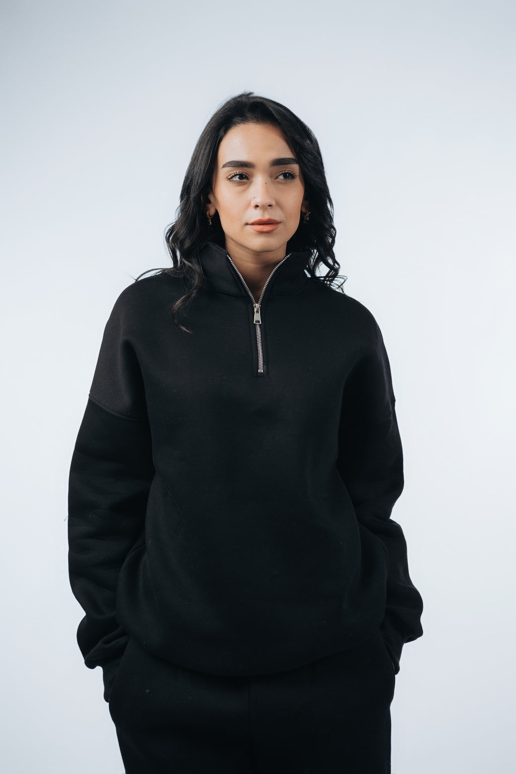 Oversized Unisex Half-Zipper
