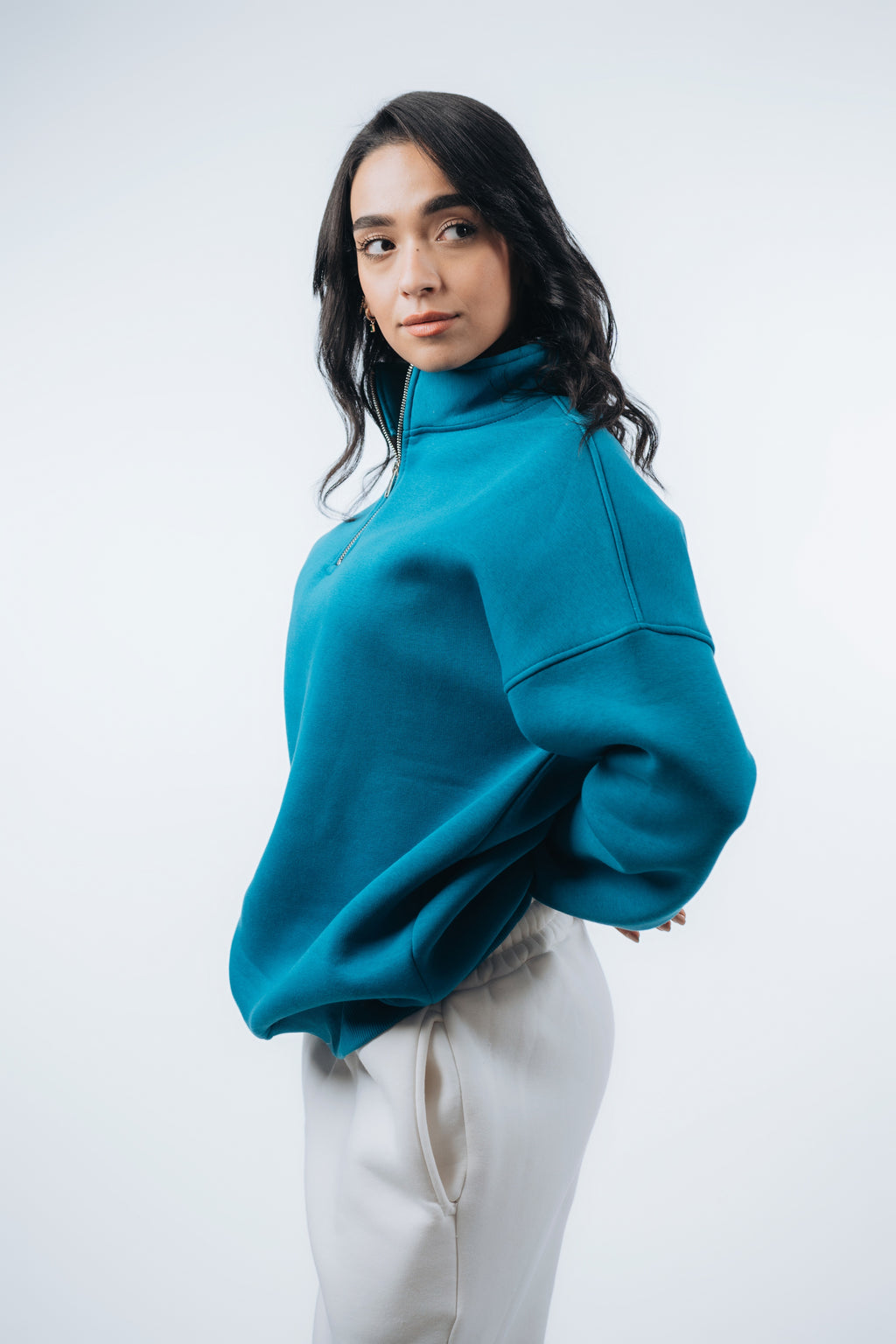 Oversized Unisex Half-Zipper