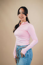 HIGH NECK ZIPPER LONG SLEEVE