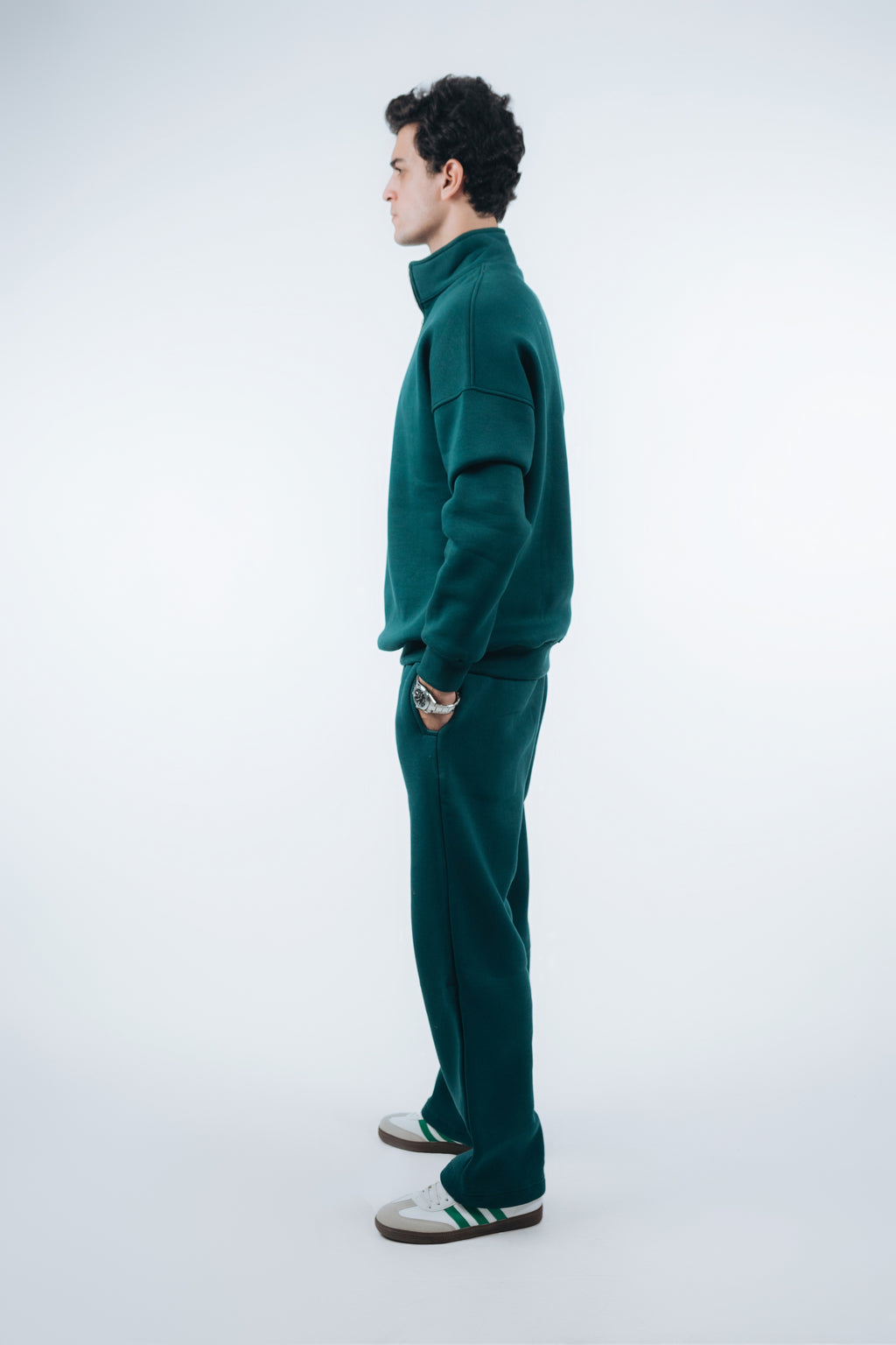 (Set) Oversize Unisex Half-Zipper