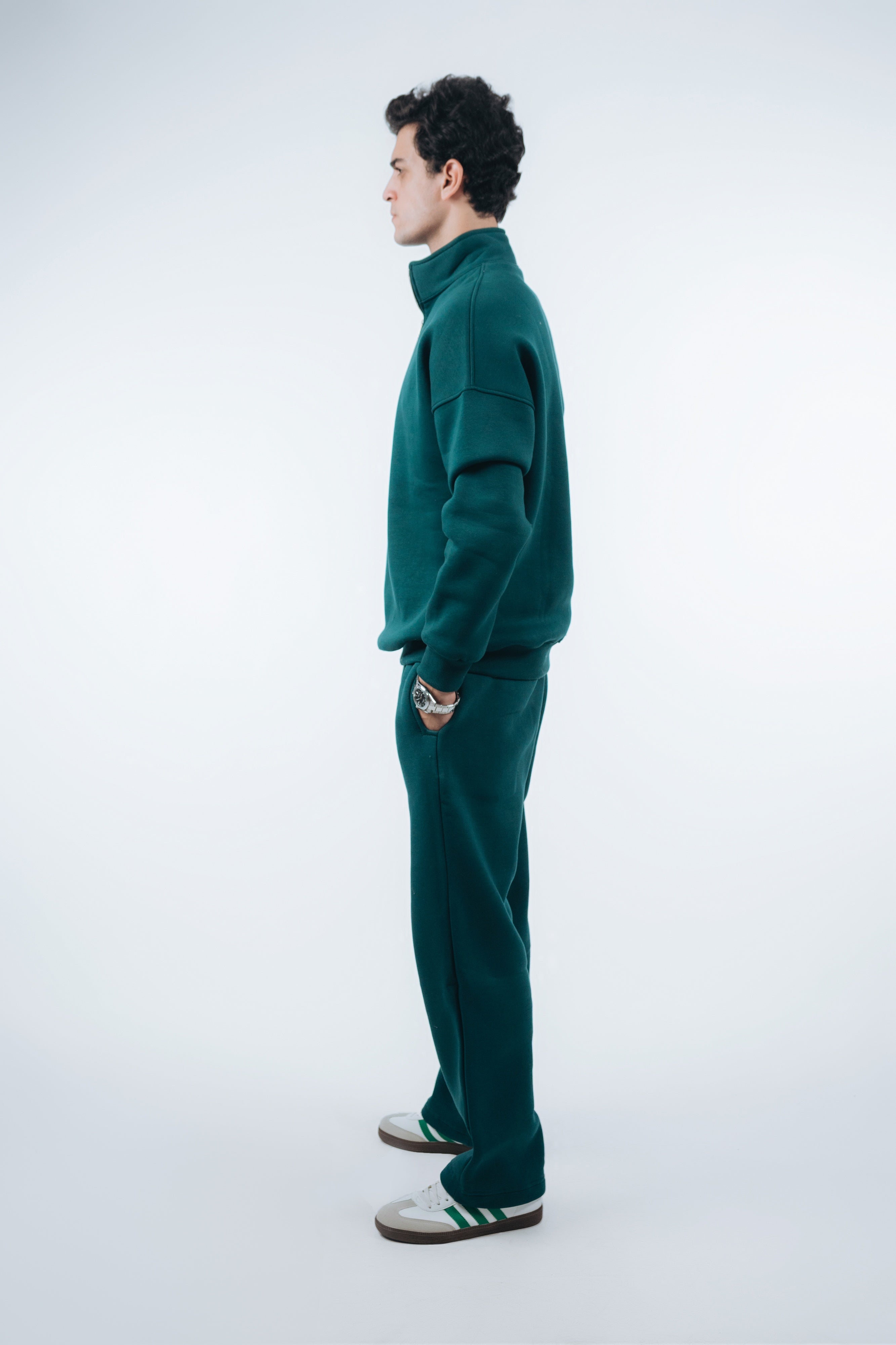 (Set) Oversize Unisex Half-Zipper